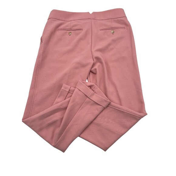 LOFT Women's Marisa Pink Ankle Pants Size 6 Dress Pants cuffed Straight Career - Picture 7 of 8